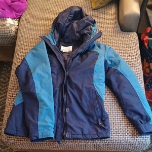 Columbia Women's Blue and Navy Raincoat
